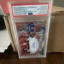 2024-25 Bowman University Chrome Fanatics Fraternity Autographs Cooper Flagg #FFA-CF card