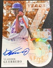 2026 Topps 75 Years of Topps Die-Cut Autographs Vladimir Guerrero #75YA-VG card