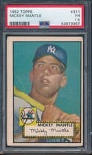 Mickey Mantle 1952 Topps card