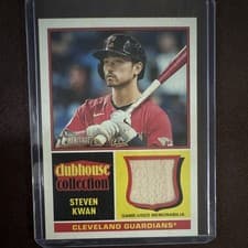 2025 Topps Heritage Clubhouse Collection Relics Steven Kwan #CCR-SK card