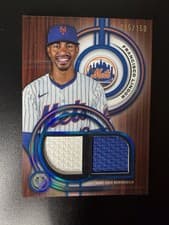 2025 Topps Tribute Single-Player Dual Relics Francisco Lindor #DR-FL card