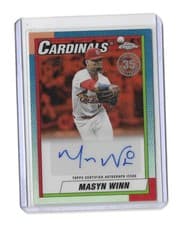2025 Topps Chrome Update 1990 Topps Chrome Autographs Masyn Winn #90CUA-MW card