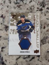 2024-25 Upper Deck Premier Premier Attractions Jersey Jordan Kyrou #PA-JK card