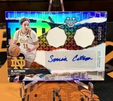 2024-25 Bowman's Best University Prospect Dual Relic Autographs Sonia Citron #PDRA-SC card