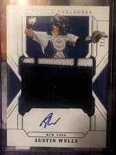 2025 Panini National Treasures Die-Cut Material Autographs Austin Wells #8 card