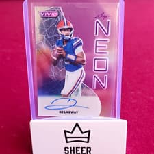 2025 Leaf Vivid Neon Autographs DJ Lagway #NA-DJL card