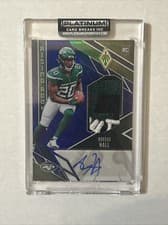Breece Hall 2022 Panini Phoenix Rising Rookie Material Signature card