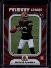 Shedeur Sanders 2025 Donruss Optic Rookie Primary Colors card