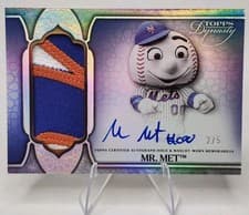 2026 Topps Mascots Dynasty Autograph Patch Mr. Met #MDAP-MM card