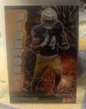 2025 Panini Prizm Black Fireworks Jeremiyah Love #10 card