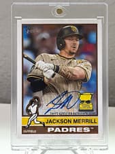 2025 Topps Heritage Real One Autographs Jackson Merrill #ROA-JME card