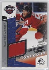 2025-26 SP Game Used 2024 Global Series Devils vs. Sabres Fabrics Dawson Mercer #GSF1-11 card