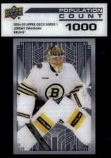 Jeremy Swayman 2024-25 Upper Deck Population Count card