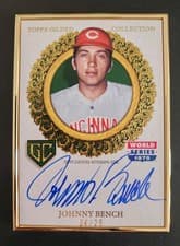 2025 Topps Gilded Collection Gilded Champions Autographs Johnny Bench #GCH-JB card