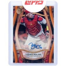 2025 Topps Tribute Pillars Of The Game Autographs Yadier Molina #PTGA-YADI card