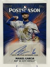 2025 Topps Postseason Performance Autograph Maikel Garcia #PPA-MG card