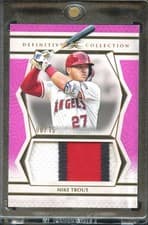 2025 Topps Definitive Collection Jumbo Relic Collection Mike Trout #DJRC-MT card
