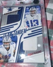 2025 Panini Absolute Team Tandem Materials Demarvion Overshown / Micah Parsons #TTM-DAL card