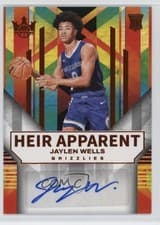 2024-25 Panini Court Kings Heir Apparent Autographs Jaylen Wells #HA-WEL card