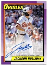 Jackson Holliday 2025 Topps 1990 Autograph card