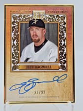 2025 Topps Gilded Collection Gold Framed Hall of Fame Autographs Jeff Bagwell #HAFA-JB card