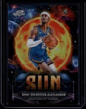 2025-26 Topps Cosmic Chrome Planetary Pursuit Sun Shai Gilgeous-Alexander #PPS-1 card