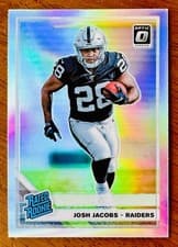 Josh Jacobs 2019 Donruss Optic card