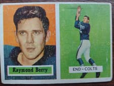 Raymond Berry 1957 Topps card