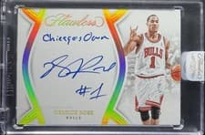 Derrick Rose 2024-25 Panini Flawless Flawless Phrases Signatures card
