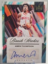 2024-25 Panini Court Kings Brush Strokes Autographs Amen Thompson #BR-AMN card