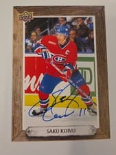 2024-25 Upper Deck Engrained Icons Beehive Portrait Signatures Saku Koivu #BH-SK