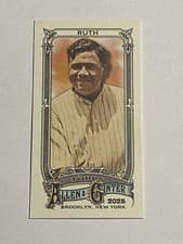 Babe Ruth 2025 Topps Allen and Ginter card