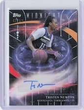 2025-26 Topps Midnight Stroke of Midnight Autographs Tristen Newton #SM-TN card