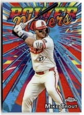 Mike Trout 2025 Topps Chrome Update Power Players card