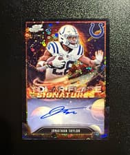 2025 Topps Cosmic Chrome Solar Flares Signatures Jonathan Taylor #SFS-JT card