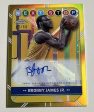 2024-25 Topps Chrome Next Stop Signatures Bronny James Jr. #NSS-BJ card