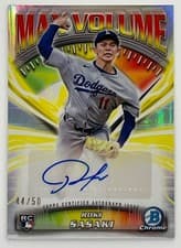2025 Bowman Chrome Max Volume Autographs Roki Sasaki #MVA-RS card