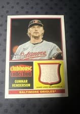 2025 Topps Heritage Clubhouse Collection Relics Gunnar Henderson #CCR-GH card