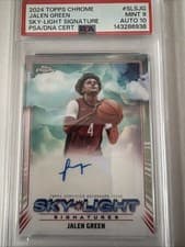 2024-25 Topps Chrome Sky-Light Signatures Jalen Green #SLS-JG card