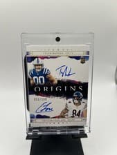 2025 Panini Origins Dual Rookie Autographs Tyler Warren/Colston Loveland AUTO #3 card