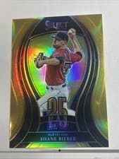 Shane Bieber 2021 Panini Select 25 Man card