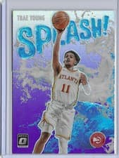 Trae Young 2021 Panini Donruss Optic Splash card