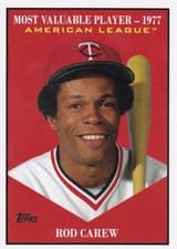 2025 Topps Update Most Valuable Rod Carew #MV-29 card