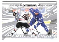 2024-25 Upper Deck Credentials Frozen Fight Connor Bedard/Auston Matthews #FF-BM card