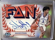 2024-25 Bowman University Chrome Fanatics Fraternity Autographs Isaiah Evans #FFA-IE card