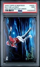 Elly De La Cruz 2025 Topps X Bob Ross: The Joy of Baseball Art of Stealing card