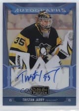 2024-25 O-Pee-Chee Platinum Blue Rainbow Autographs Tristan Jarry #BA-JA card