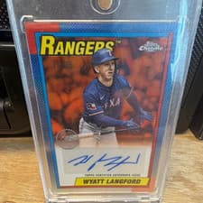 2025 Topps Chrome Update 1990 Topps Chrome Autographs Wyatt Langford #90CUA-WL card