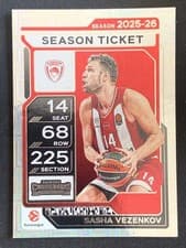 Sasha Vezenkov 2025-26 Panini Contenders EuroLeague Base Season Ticket card