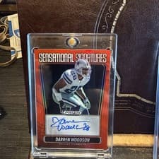 2025 Panini Prizm Black Sensational Signatures Darren Woodson #10 card